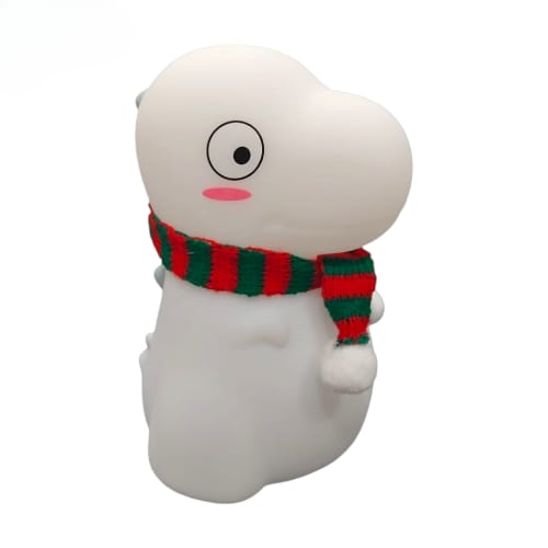 Ночник детский силиконовый Дракончик портативный 1200 мАч USB Белый (543-32)