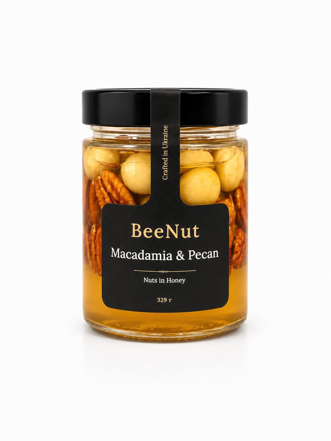 Орехи в меде BeeNut макадамия и пекан 329 г