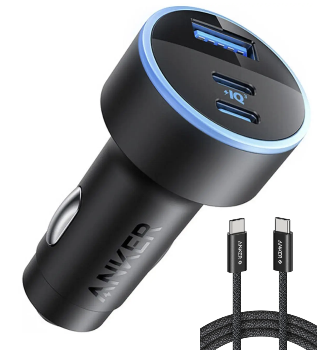 Автомобильное зарядное устройство с кабелем в комплекте Anker PowerDrive 325 67W Black (A2731HA1)
