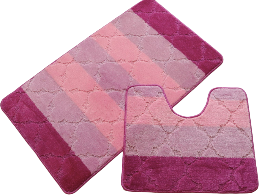 Коврики для ванной и туалета Vonaldi на резиновой основе 60x100 см (924 Vin)