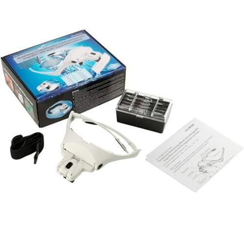 Окуляри збільшувальні 9892B1 з LED підсвічуванням 5 лінз 1x-3,5x 3xAAA White (877454) - фото 5 Окуляри збільшувальні 9892B1 з LED підсвічуванням 5 лінз 1x-3,5x 3xAAA White (877454) - фото 5