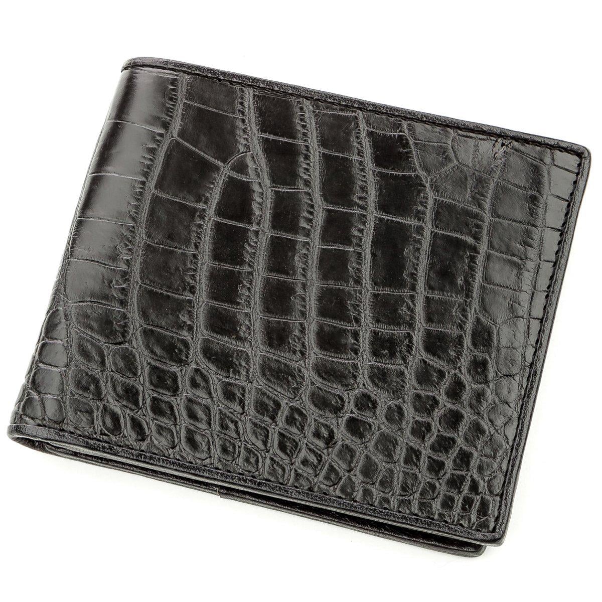Кошелек мужской Crocodile leather 18578 кожа Черный (23866)