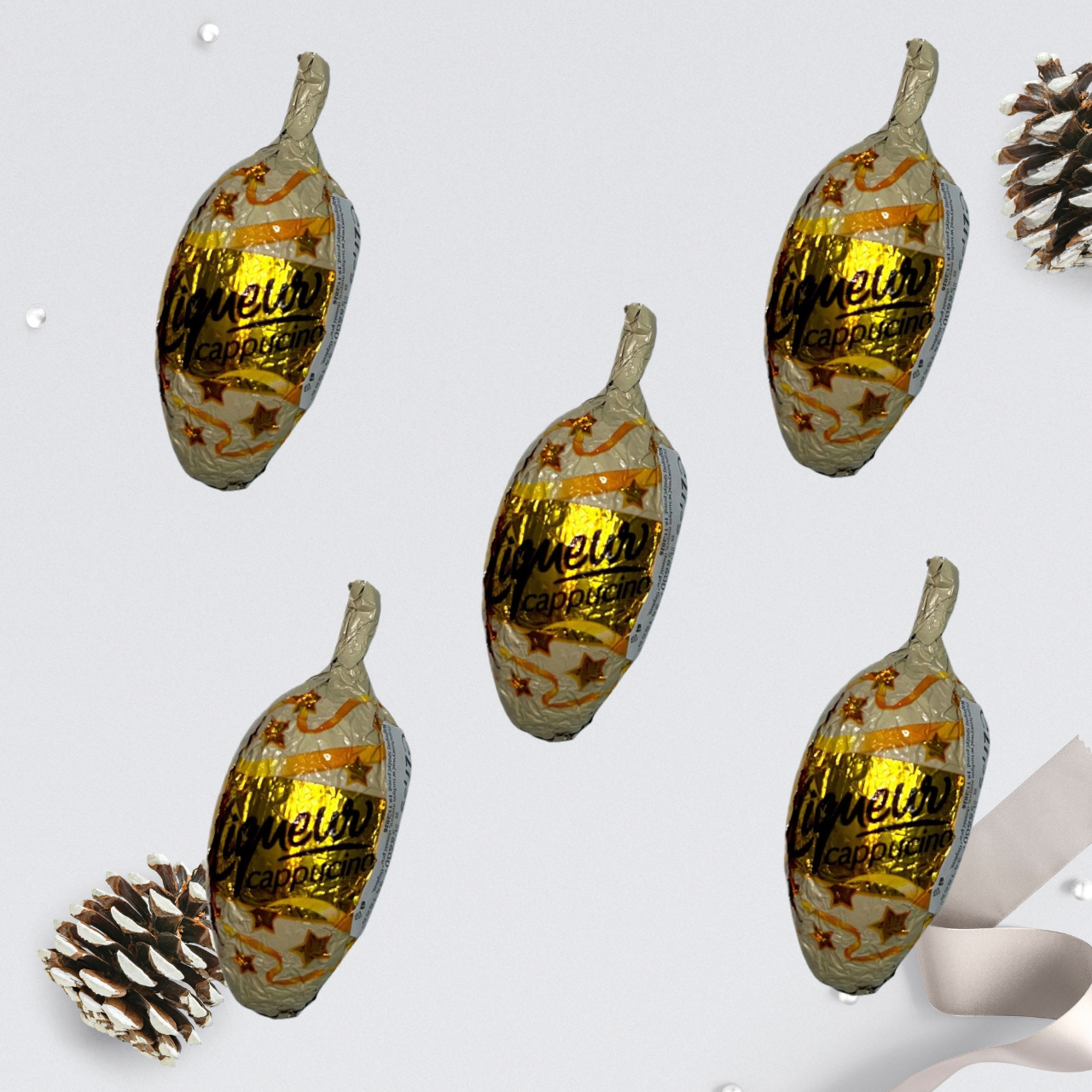 Конфеты шоколадные шишки с алкоголем Figaro Ликер капучино 5 шт. х27,5 г