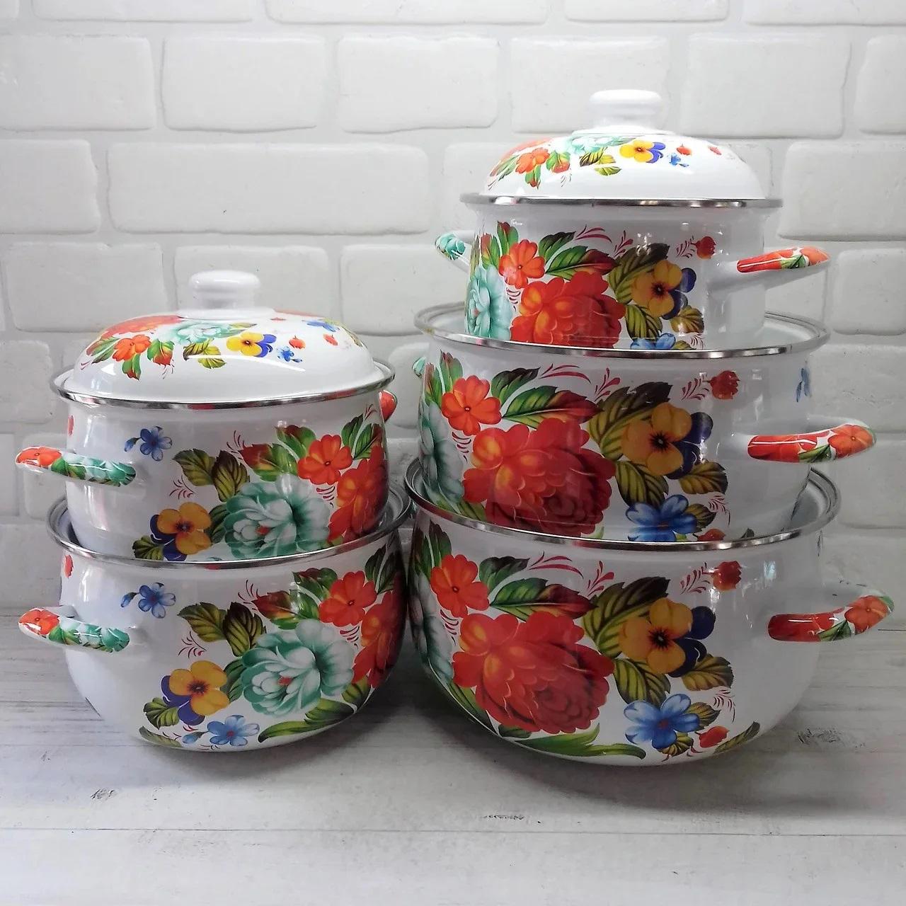 Набір емальованого посуду 10 пр. (68124-Нов) Набір емальованого посуду 10 пр. (68124-Нов)