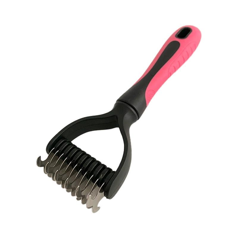 Колтуноріз для тварин Lesko DT1393 small з широким зубом Red (32467992)