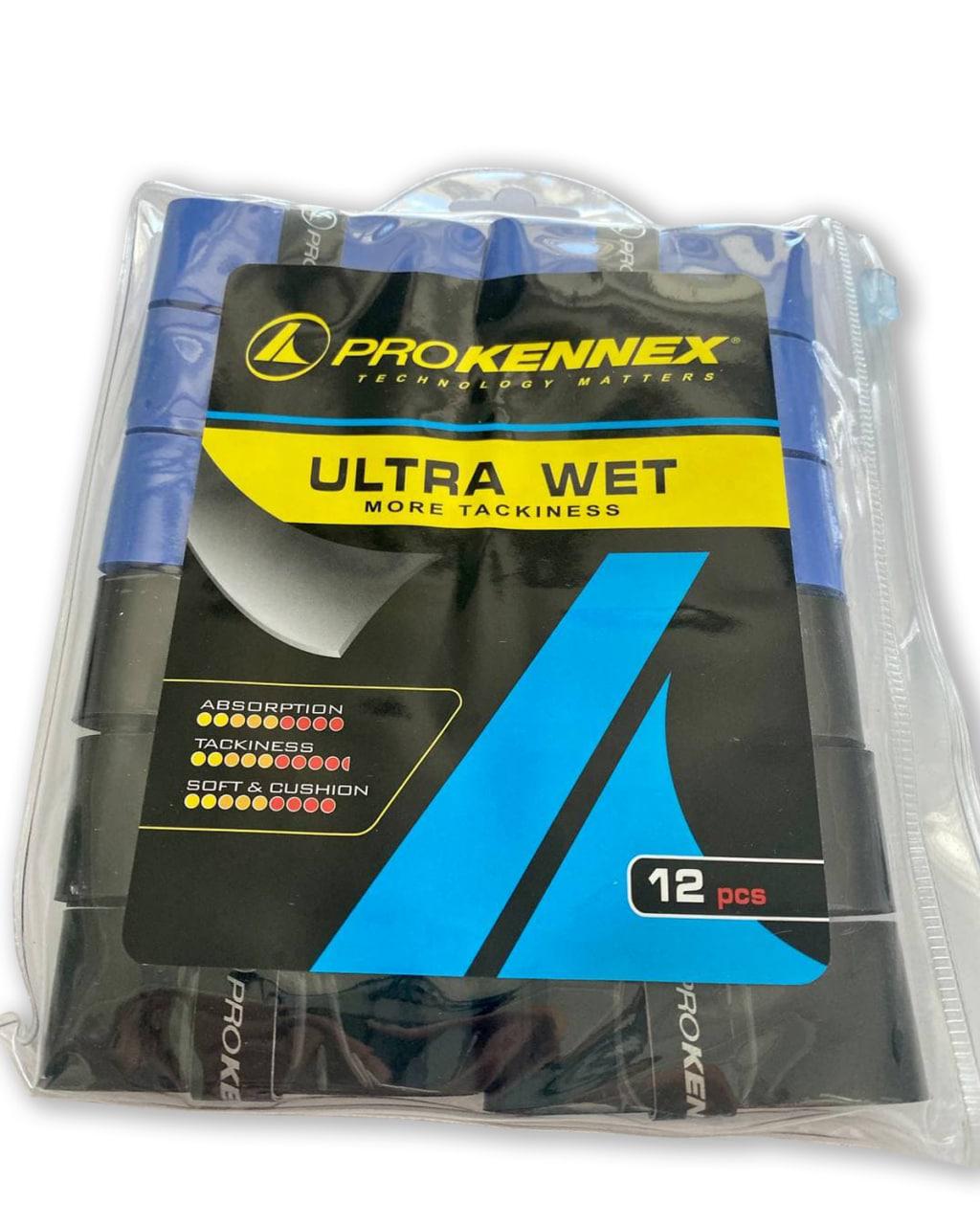 Комплект намоток на ракетку Pro Kennex Ultra Wet Over Grip 12 шт. Черный/Серый/Голубой/Фиолетовый (AYGP1803-BGBV) - фото 4