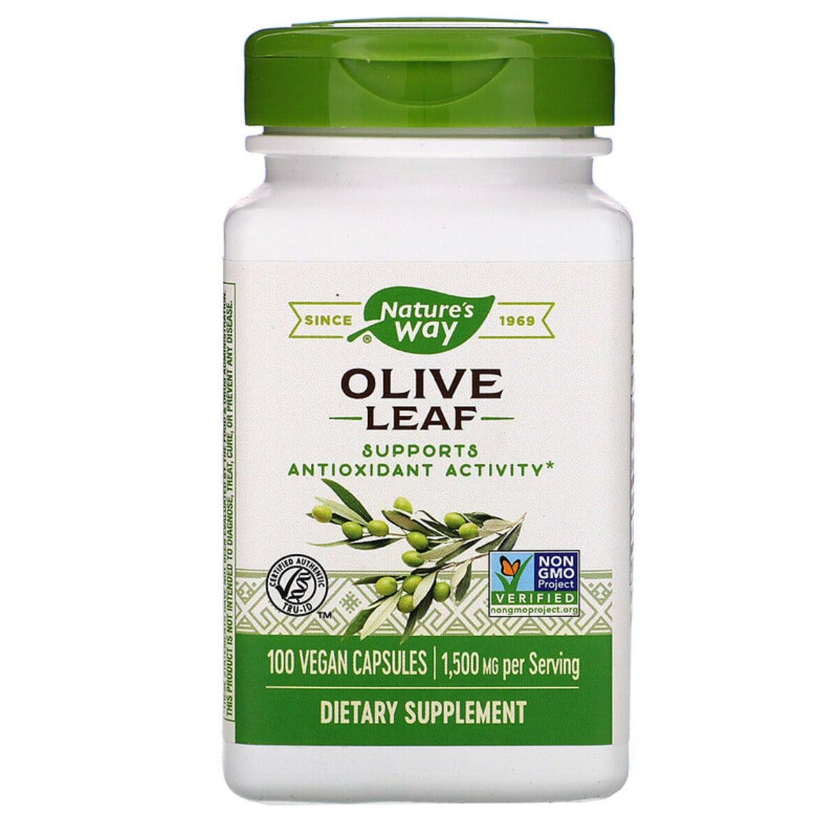 Оливкове листя Nature's Way Olive Leaves 1500 мг 100 капсул (NWY14521) Оливкове листя Nature's Way Olive Leaves 1500 мг 100 капсул (NWY14521)