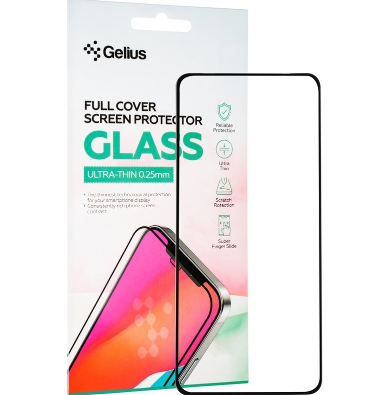 Защитное стекло Gelius Full Cover Ultra-Thin 0.25mm для Samsung G991 (S21) Black