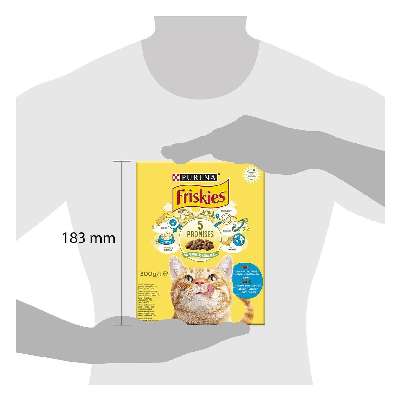 Сухий корм Friskies для дорослих котів з лососем та овочами 300 г (7613031868063) - фото 2