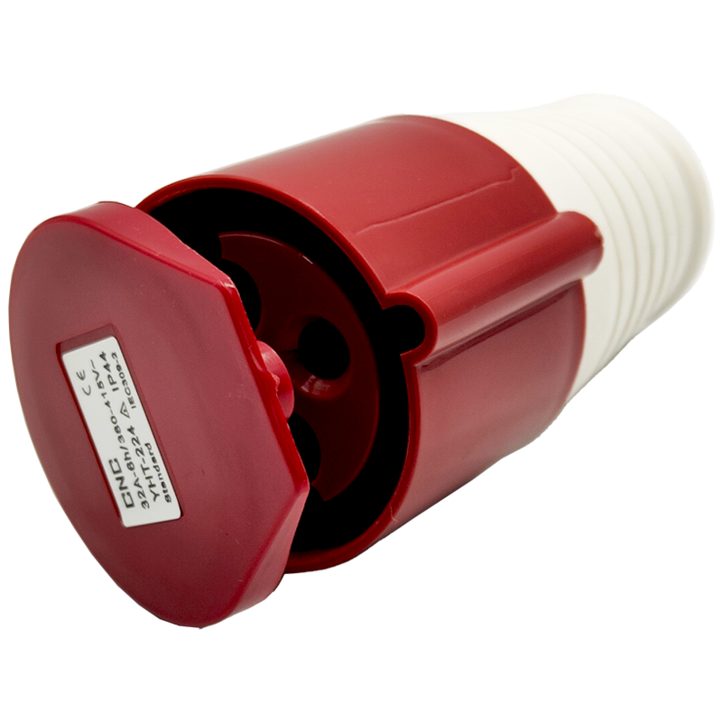 Силовая розетка CNC YHT-224 3P+N 32А 380 В переносная IP44 Красный (000000438)
