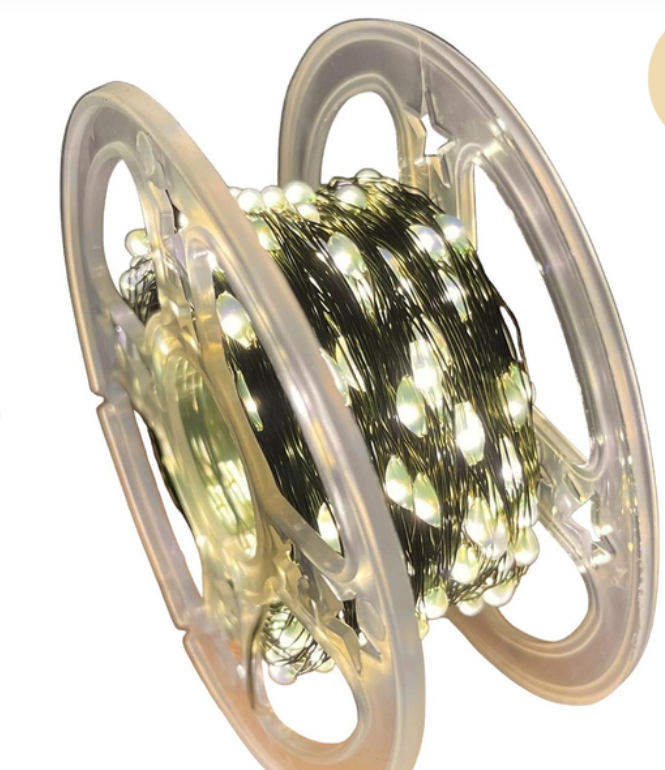 Гірлянда-нитка Роса 220V 500 LED 8 режимів зелений провід на котушці 50 м Теплий білий (50 USB rosa)