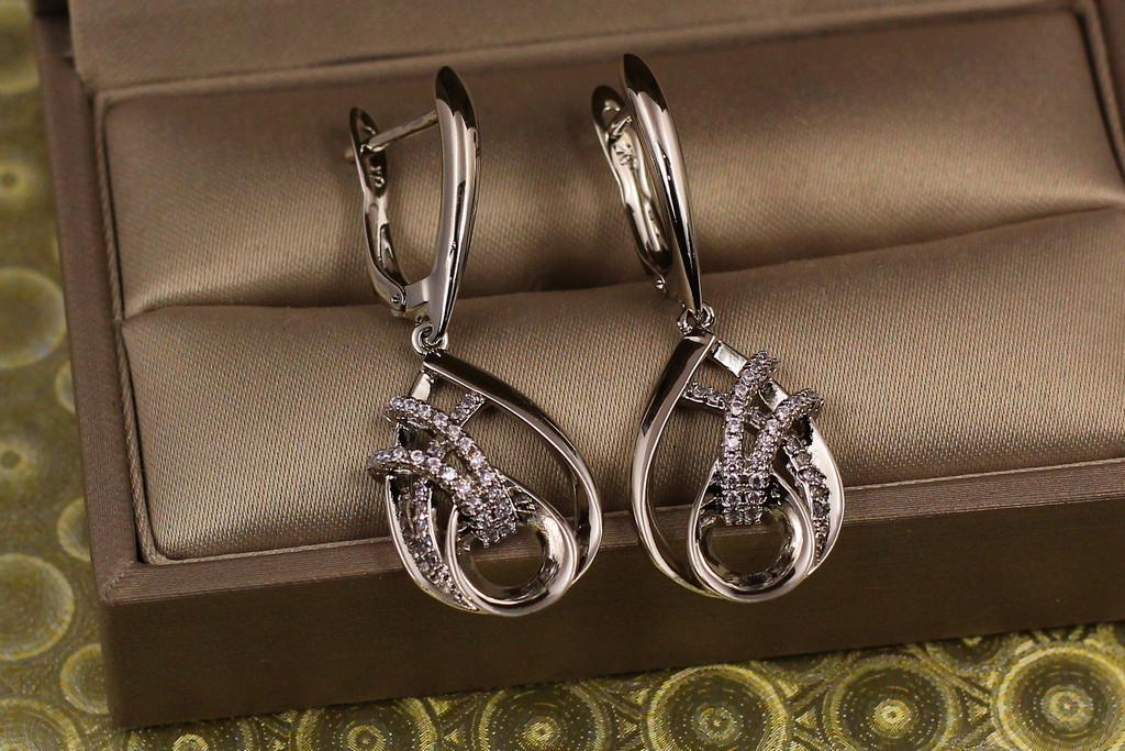 Сережки підвіски Xuping Jewelry Денді 4 см Сріблястий (2029569526)