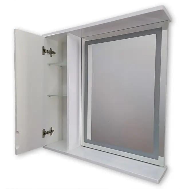 Зеркальный шкаф с LED подсветкой ШК18 с сенсором 700х700х160 мм - фото 2 Зеркальный шкаф с LED подсветкой ШК18 с сенсором 700х700х160 мм - фото 2