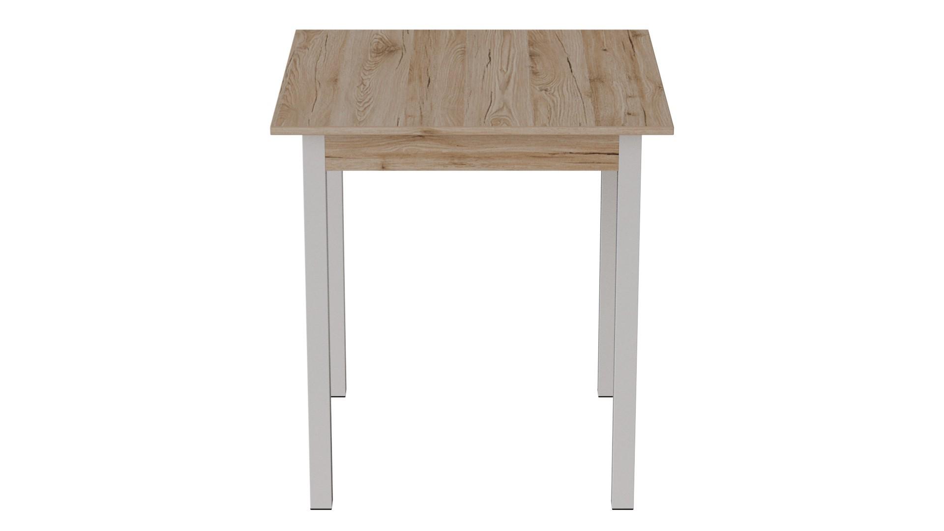 Обеденный стол Ferrum-decor Диего ДСП 16 мм 75x80x80 см Белый/Сан-Марино (FRD-105653)