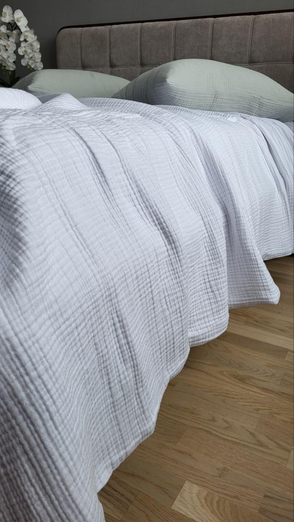 Покривало дитяче муслін 110x140 см White (10009) - фото 5 Покривало дитяче муслін 110x140 см White (10009) - фото 5