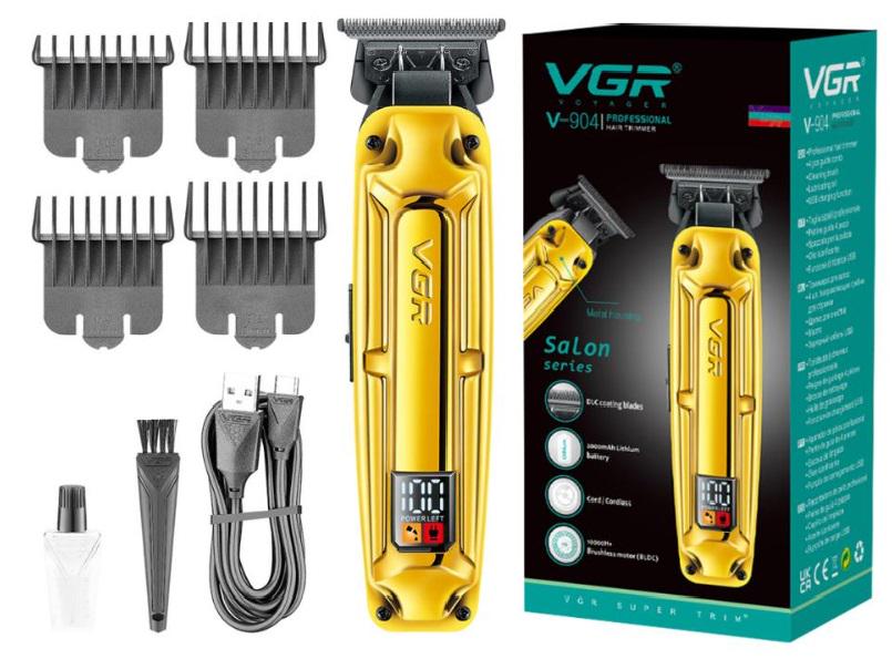 Машинка для стрижки VGR V-904 4 насадки Gold