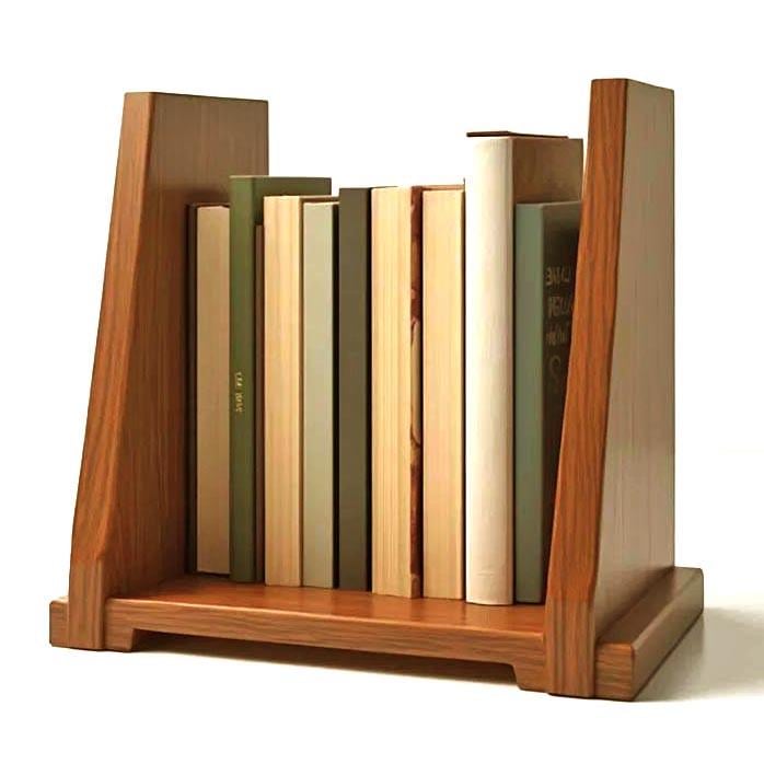 Полка книжная настольная из дерева Ханами Охра (КПА-034704) Полка книжная настольная из дерева Ханами Охра (КПА-034704)