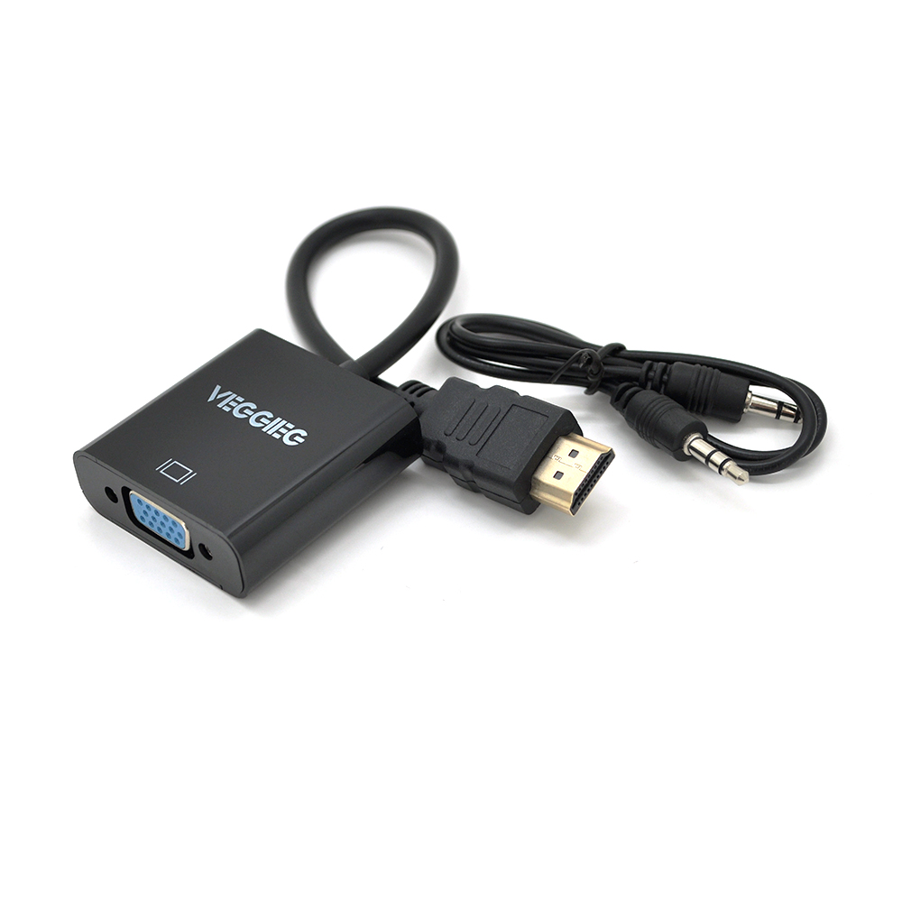 Конвертер активний Veggieg H-V2B HDMI→VGA з аудіопідтримкою 4K/2K 25 см Чорний (YUT_V4640) Конвертер активний Veggieg H-V2B HDMI→VGA з аудіопідтримкою 4K/2K 25 см Чорний (YUT_V4640)
