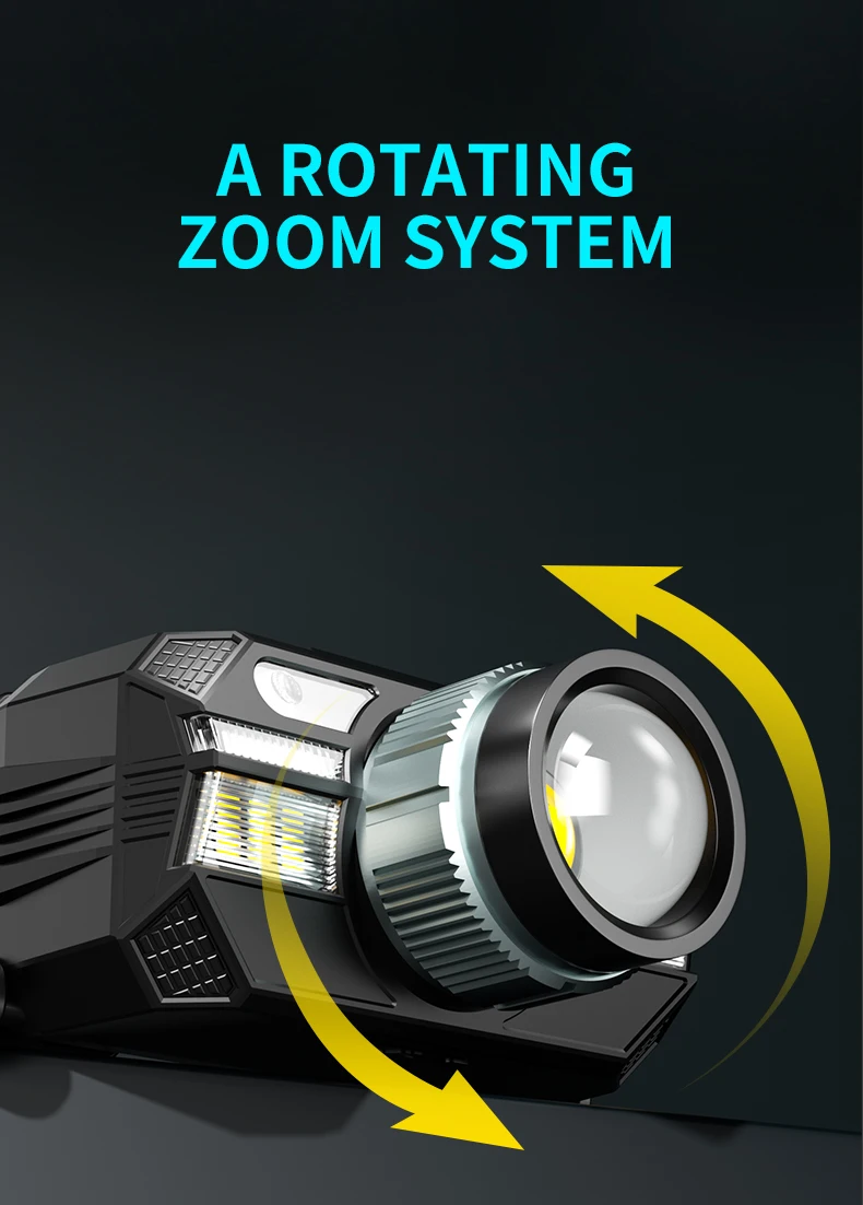 Фонарь налобный аккумуляторный WARSUN WD09 300lm IPX3 красный свет 18650 с 2000 mAh Type-C Черный (WARSUN-WD09) - фото 4