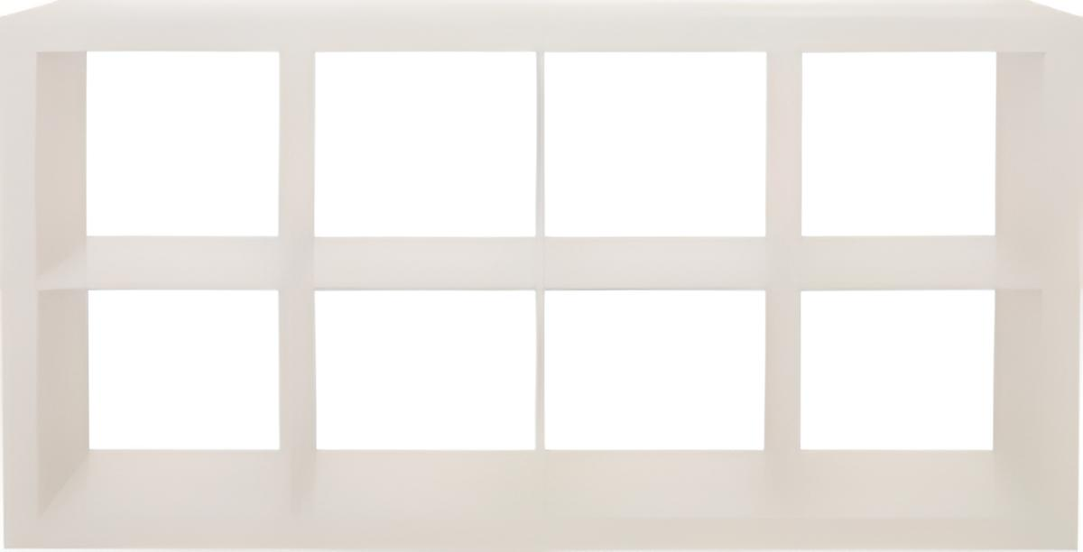 Шафа модульна для книг Inteo Мікс 2х4 1500х792х290 мм товщина корпусу 50 мм 3Д Вудлайн кремовий