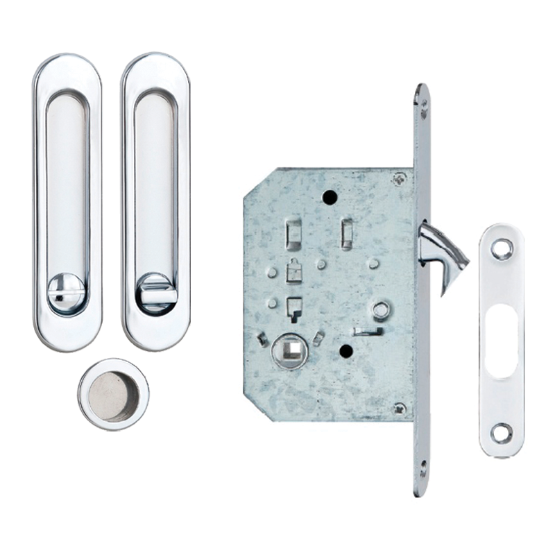 Ручки - ракушки для раздвижных дверей SIBA с механизмом WC, полированный хром (S223 CP) - фото 1 Ручки - ракушки для раздвижных дверей SIBA с механизмом WC, полированный хром (S223 CP) - фото 1