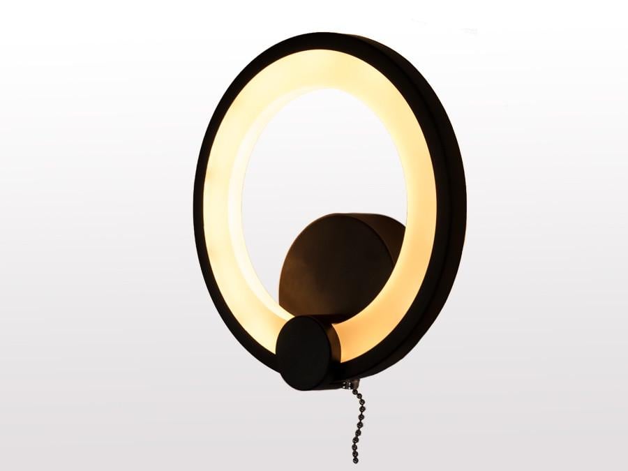 Настенный светильник 8022-1BK-LS 16W Черный - фото 2