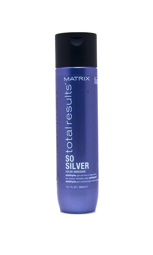 Шампунь Matrix Total Results Color Obsessed So Silver для нейтралізації небажаних жовтих напівтонів волосся відтінків блонд (18890) - фото 1