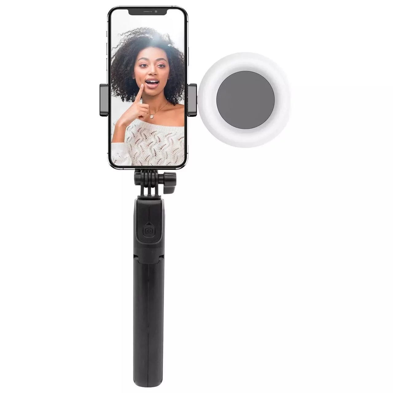 Монопод Bluetooth Monopod Tripod с одним Led кольцом (5-21-i24859)