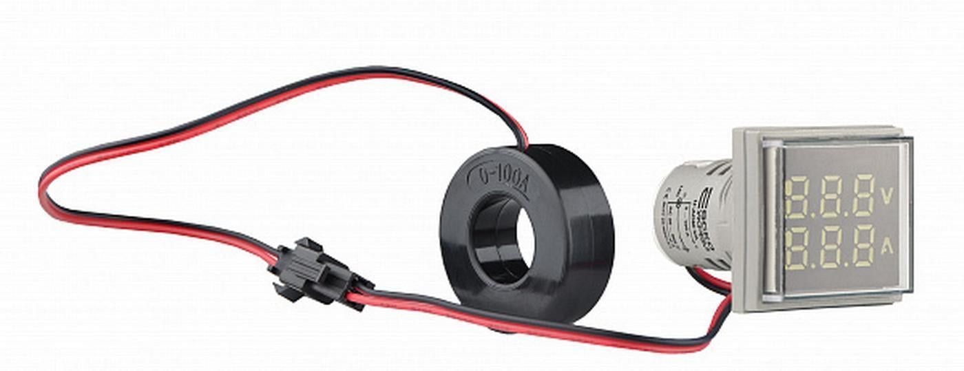 Світлосигнальна арматура АСКО-УКРЕМ з індикатором напруги АС та струму серії U-ADM-VA квадратна ᴓ22 мм Білий (00000055170) Світлосигнальна арматура АСКО-УКРЕМ з індикатором напруги АС та струму серії U-ADM-VA квадратна ᴓ22 мм Білий (00000055170)