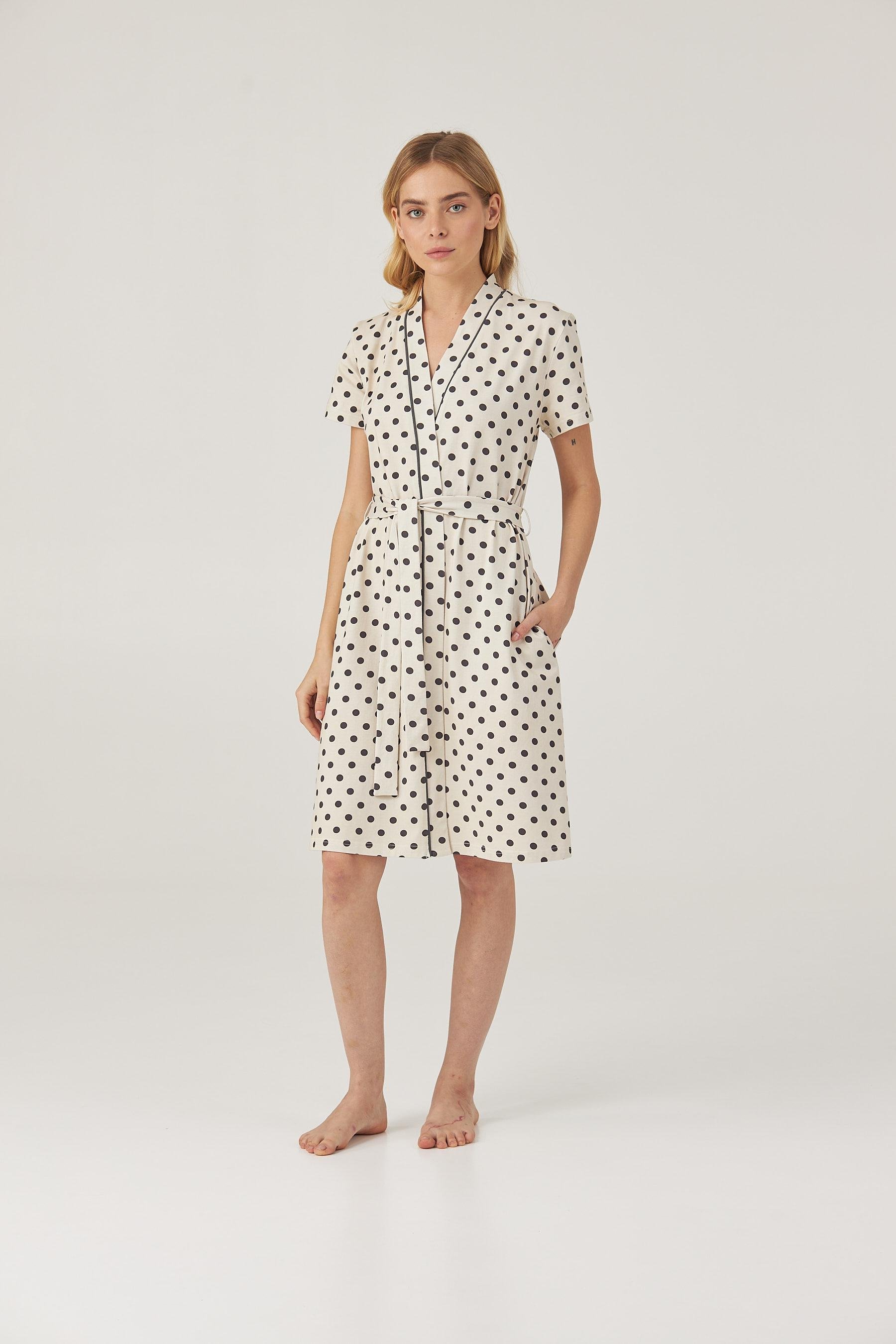 Женский халат Ellen DANIELA LGK 201/08/02 XL Молочно-коричневый