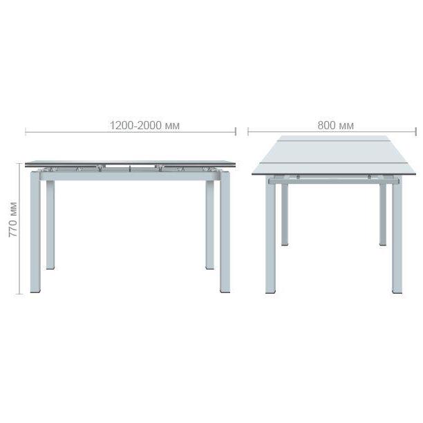 Стіл обідній AMF Мішель 1200+800х770х800 Сірий - фото 9