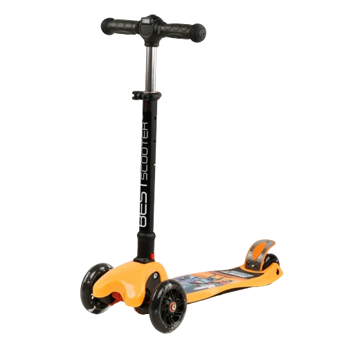Самокат детский Best Scooter L-1488 с фарой Желтый (17599356)