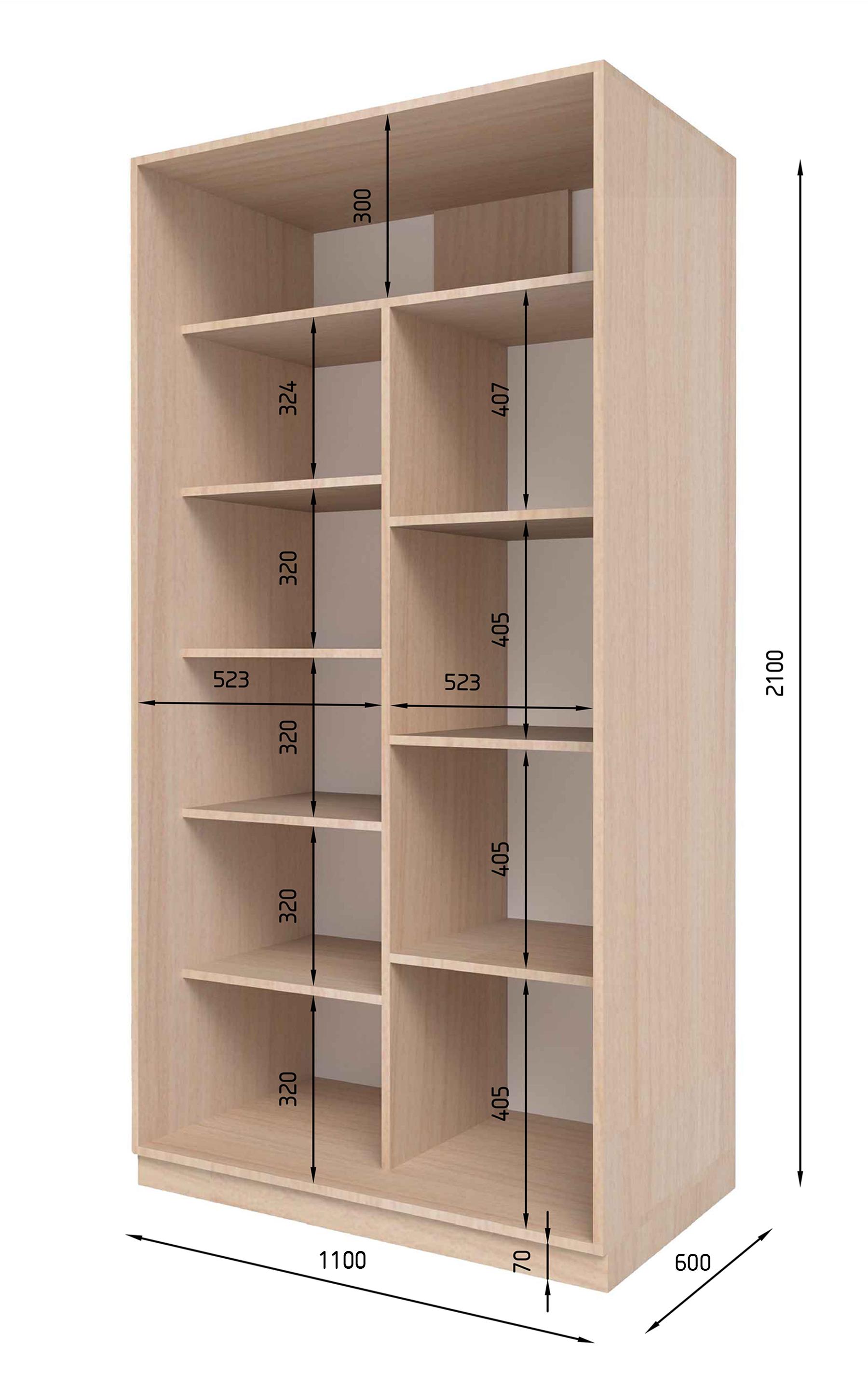 Шафа-купе SENAM S-Line 110х60х210 см Дуб венге магія (К-6-2) - фото 2