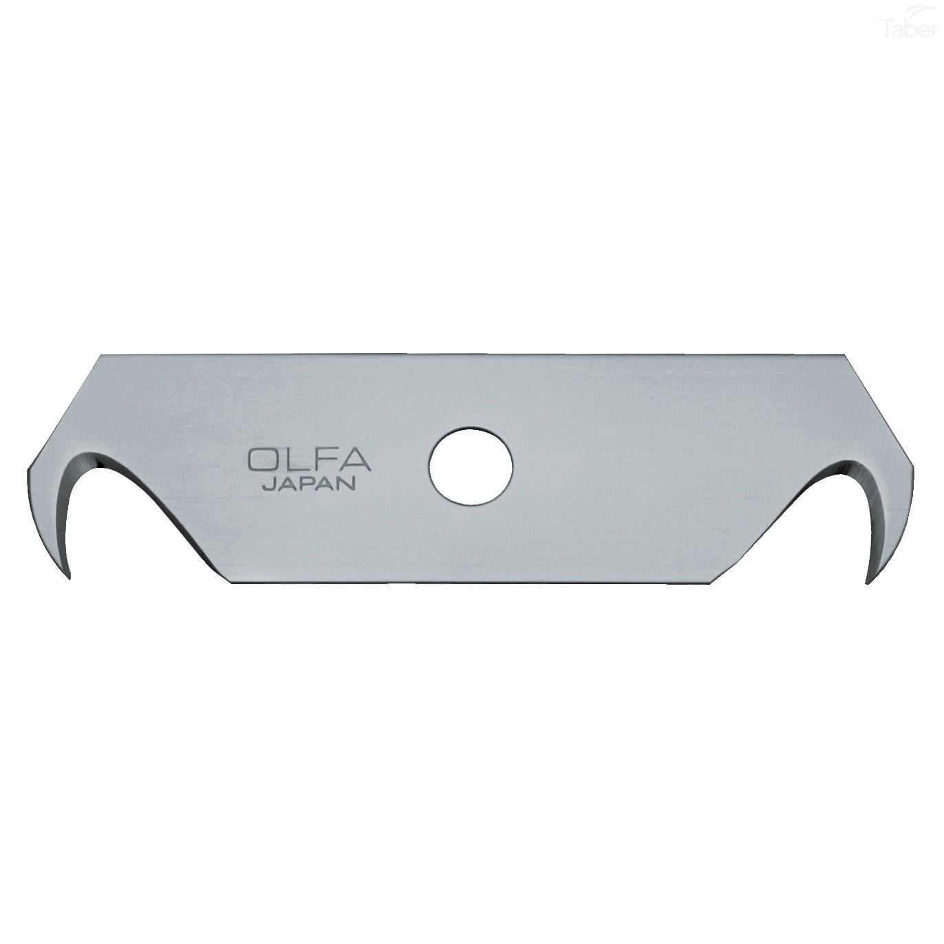 Лезвие Olfa HOB-2/5 крючкообразное/двухстороннее для резки термоусадочной пленки и нейлоновых ремешков туба 5 шт. 640510 (11712)