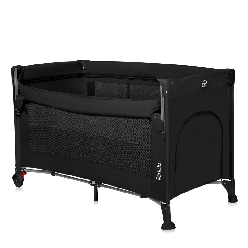 Кроватка-манеж Lionelo ELLEN CARBON Black - фото 1