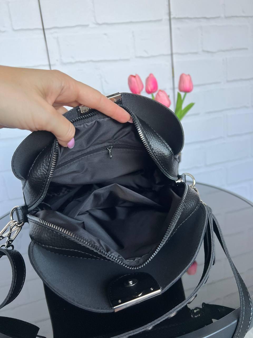 Сумка кросс боде женская через плечо с тремя отделениями из замши и экокожи Бежевый - фото 6