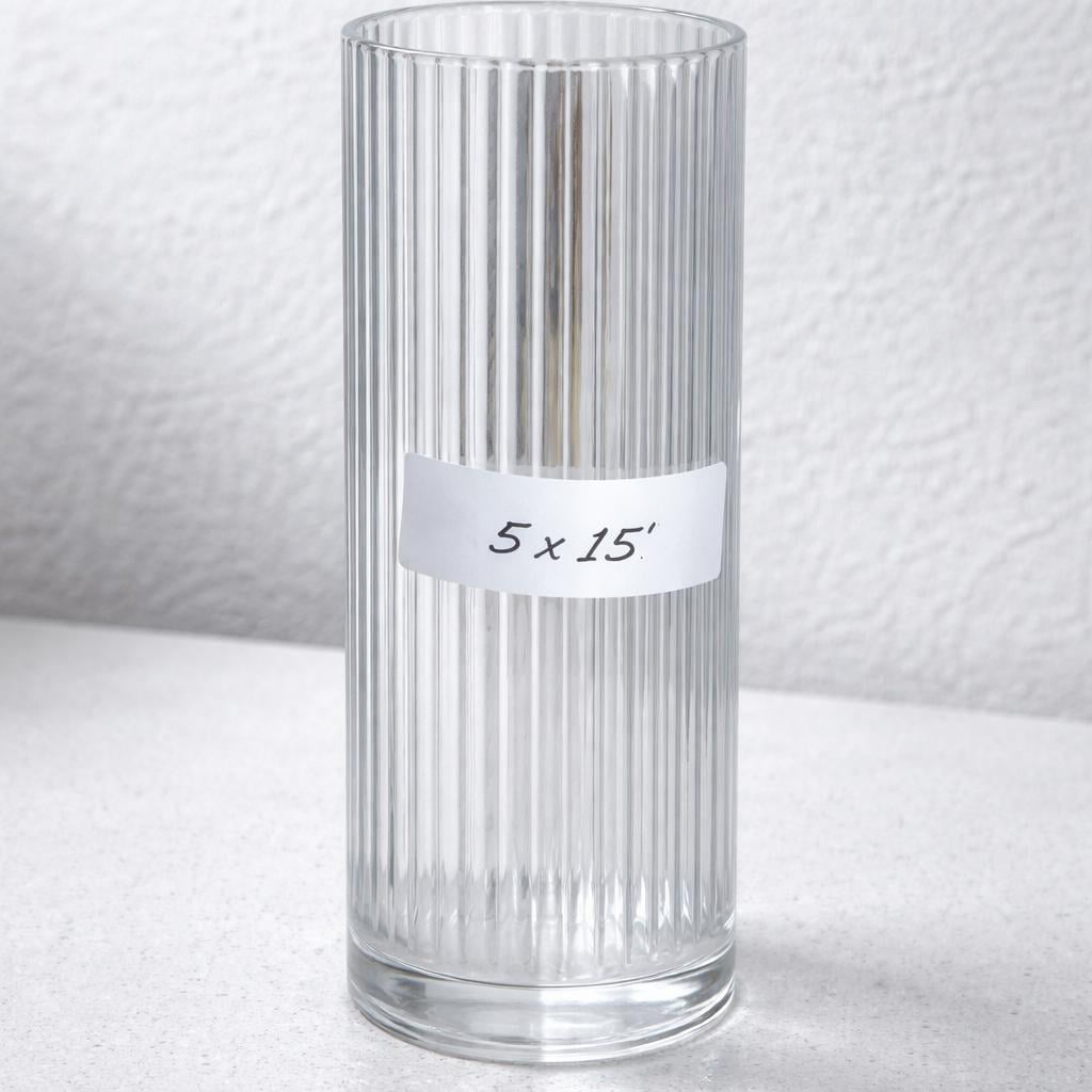 Форма для свічок рифлена 5х15 см Прозорий