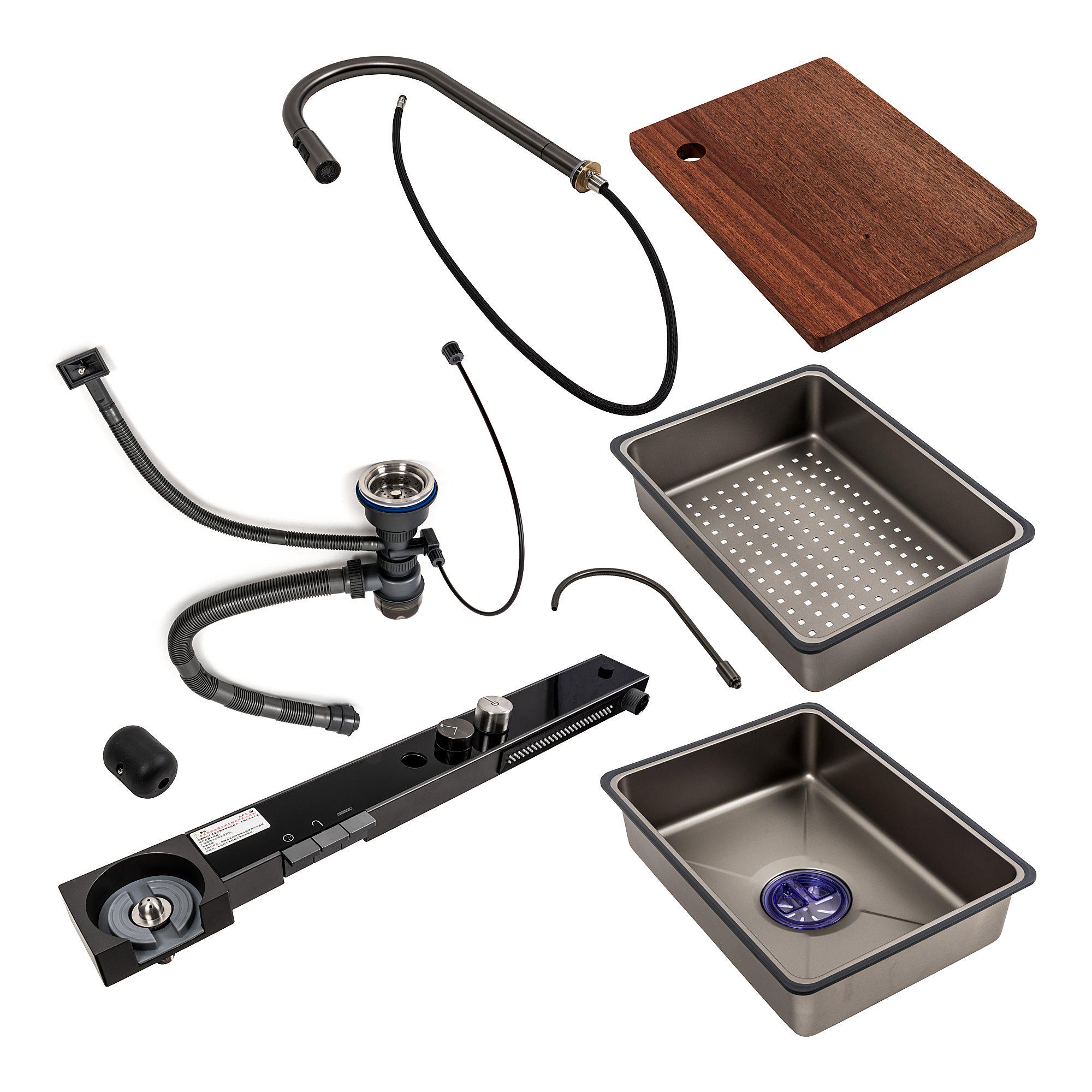 Мийка кухонна Platinum Handmade Водоспад 75x46D PVD Сірий (000041260) - фото 9 Мийка кухонна Platinum Handmade Водоспад 75x46D PVD Сірий (000041260) - фото 9