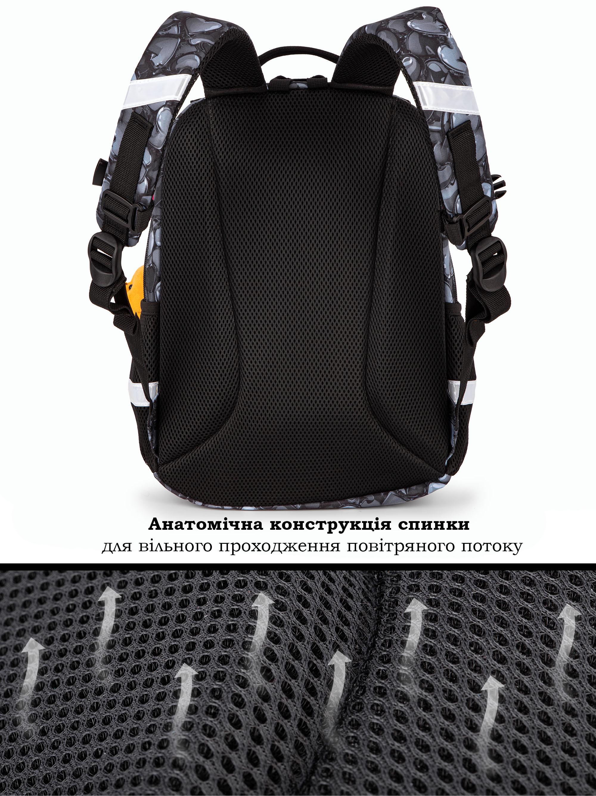 Шкільний рюкзак для дівчинки School Standard Котик ортопедичний для 1-4 класу 38х28х16 см (160-9) - фото 6