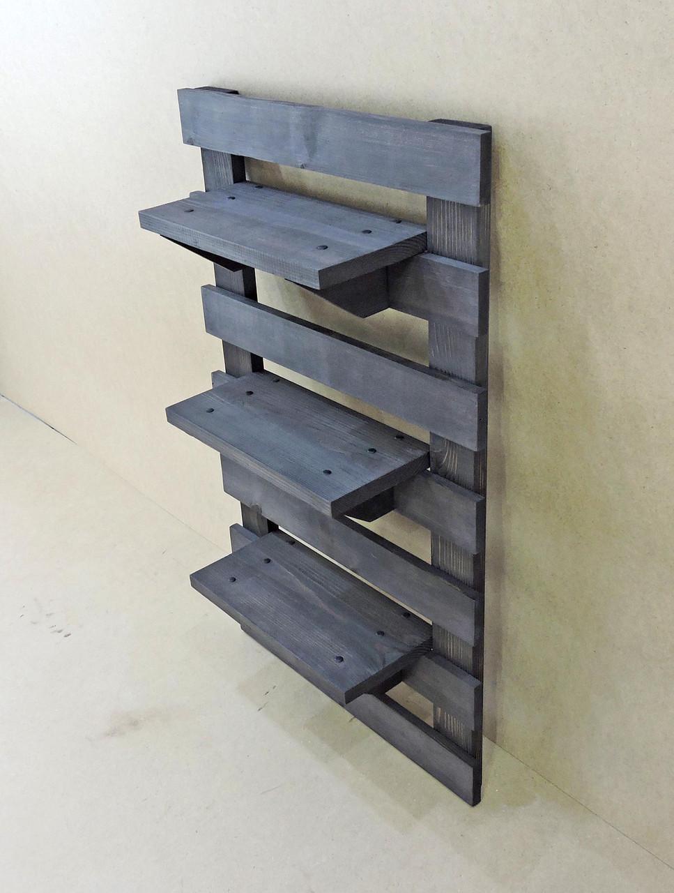 Полиця настінна для квітів з дерева Мараба Венге (ЦВС-004512) - фото 4