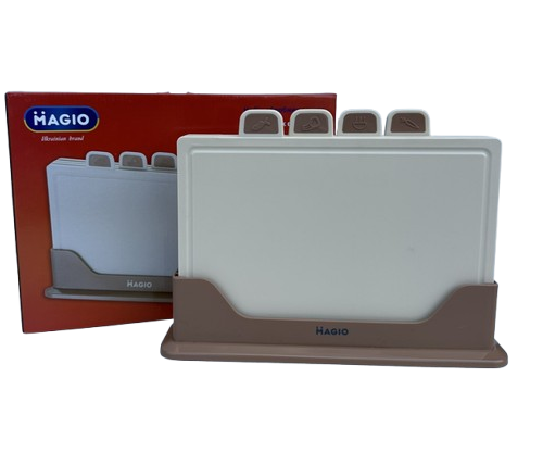 Набор кухонных досок Magio MG-1255B на подставке 5 предметов Бежевый (2772969349)