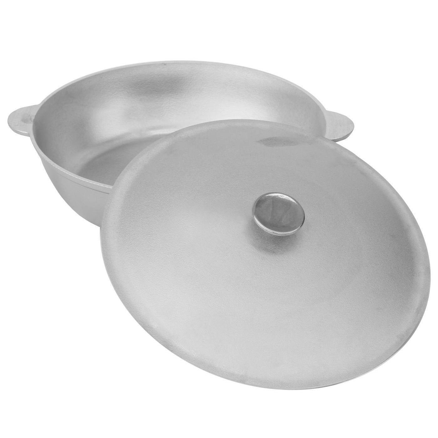 Сковорода алюминиевая литая с двумя ручками и крышкой Биол 36 см (А363)