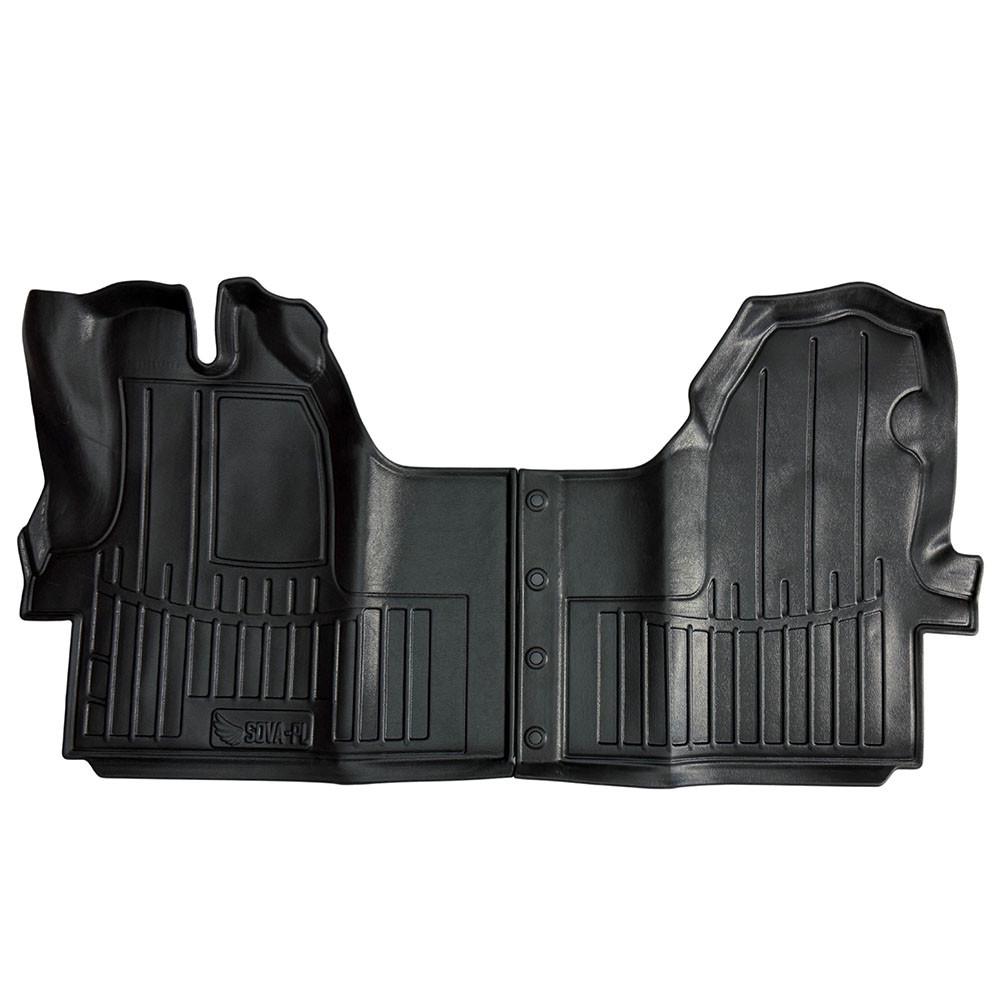 Коврики в салон SOVA-PL для Iveco Daily IV 2006-2011 резиновые 2 шт. Черный (28800538)