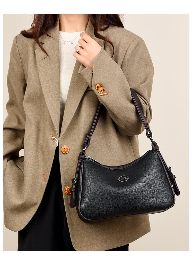 Женская сумка-мессенджер из натуральной кожи Черный (2783514400)