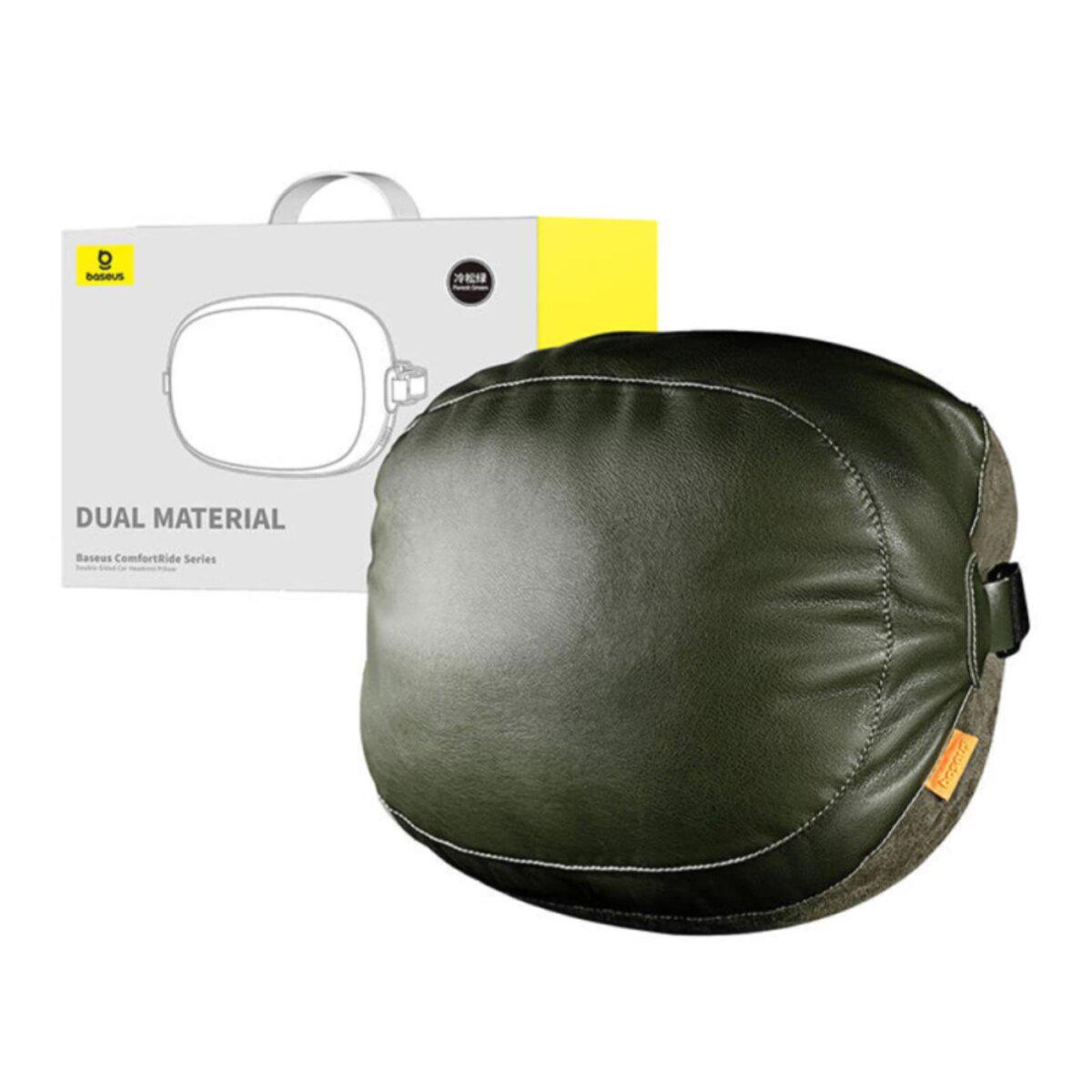 Подушка для подголовника в автомобиль BASEUS ComfortRide Series Double-Sided Car Headrest Pillow Forest Green (C20036403611-00) - фото 7