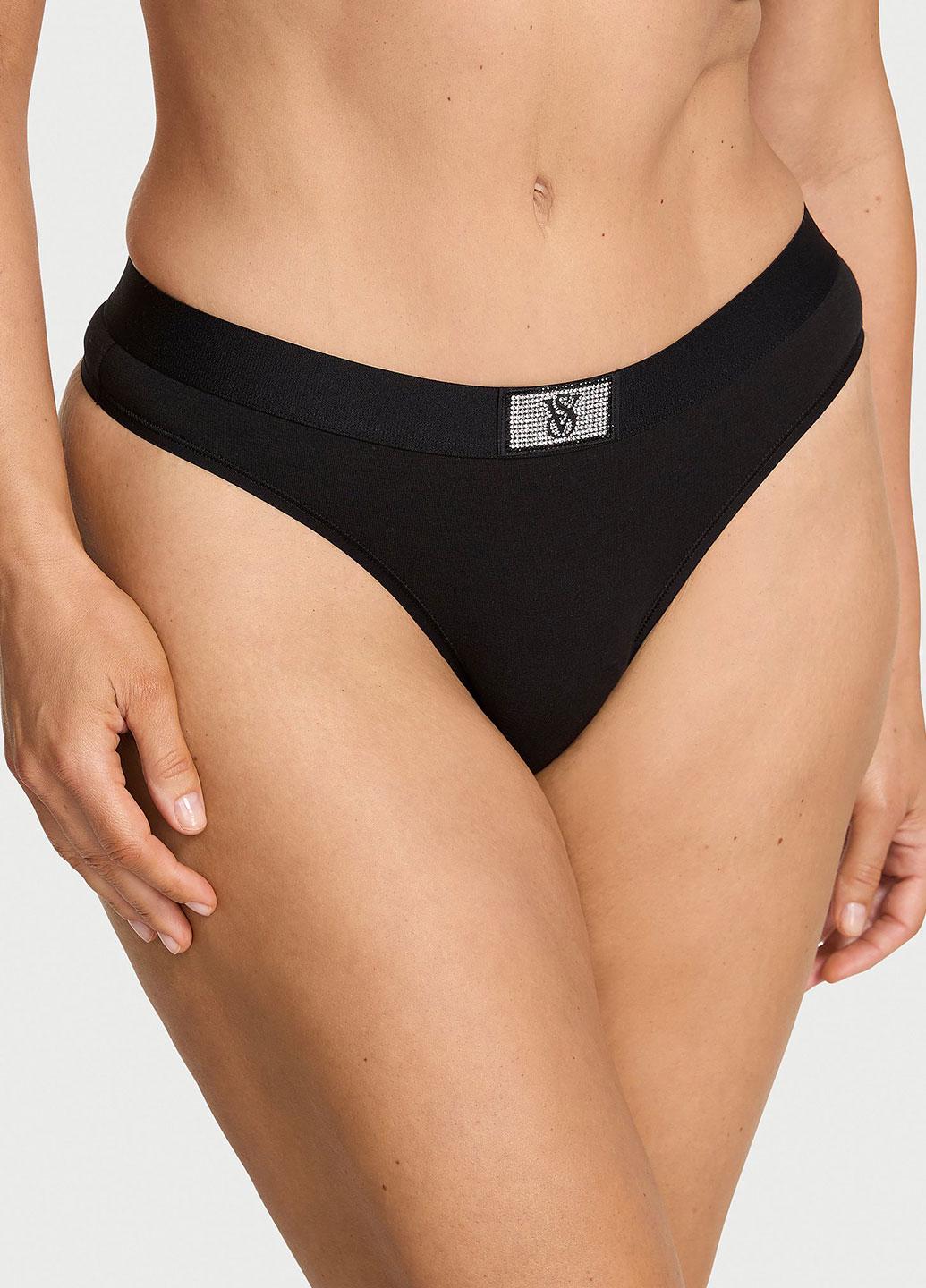 Трусики со стразами Victoria's Secret M Черный (1440000431953QB4M)