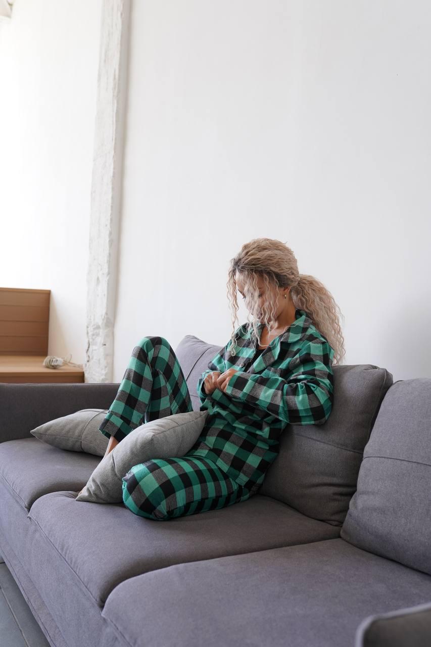 Піжама фланелева унісекс комплект М (9023) - фото 3 Піжама фланелева унісекс комплект М (9023) - фото 3