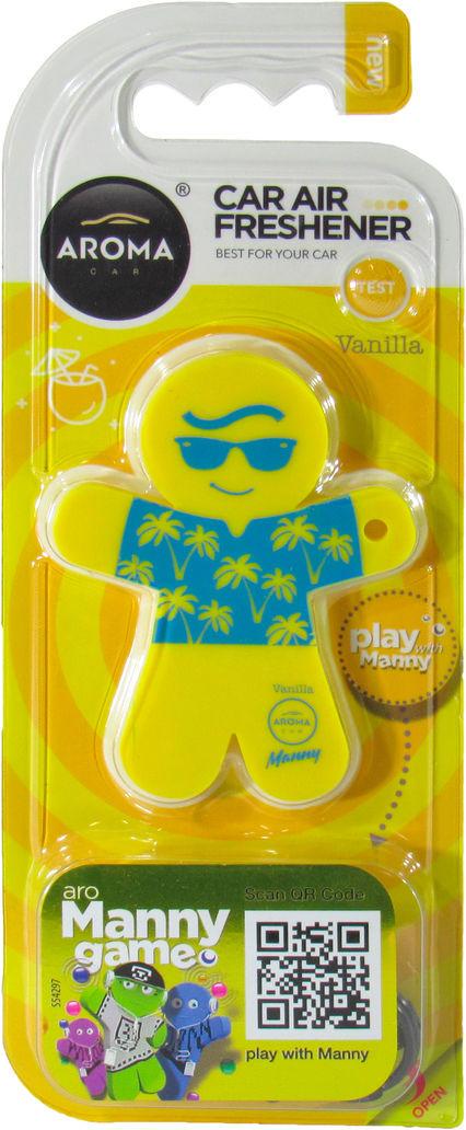 Ароматизатор для авто Aroma Car Manny Vanilla на дефлектор (92997)