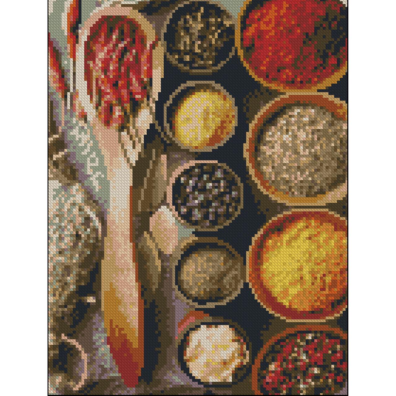 Алмазная мозаика Strateg Пряности без подрамника 30х40 см (ZAV3040-11)