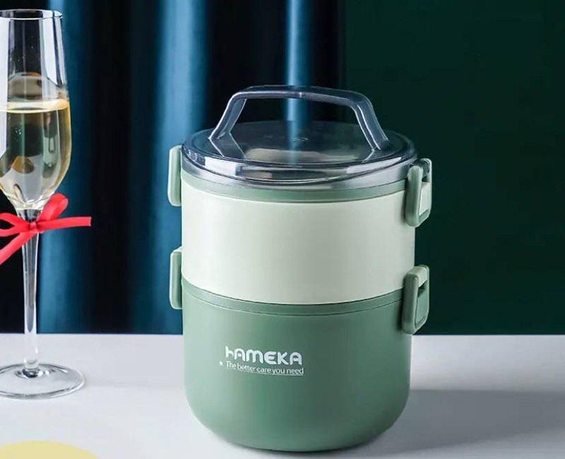 Ланч бокс двоярусний харчовий 11631 1400 мл Салатовий (4570610)